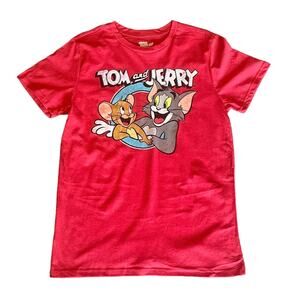 Tom & Jerry Cartoon Graphic T SHIRT MED Men's Women's TEE Cotton Blend Cat Mouse